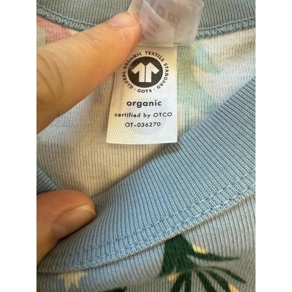 Hanna Andersson Kids Pajamas Organic Gnome Trees Blue‎ Size 12 Christmas PJ